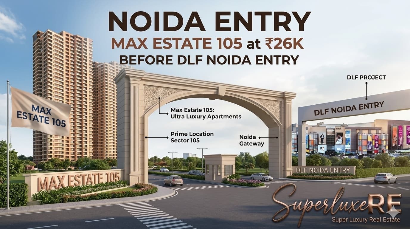Max Estate 105 at ₹26K PSF — The Smartest Noida Entry Before DLF Resets the Map